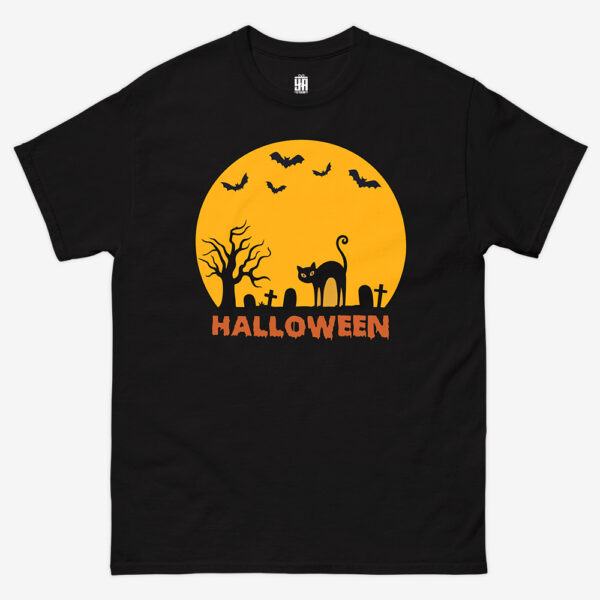 Camiseta unisex-Gato Negro (Halloween)